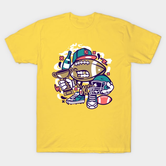 American Football Champion T-Shirt by Superfunky